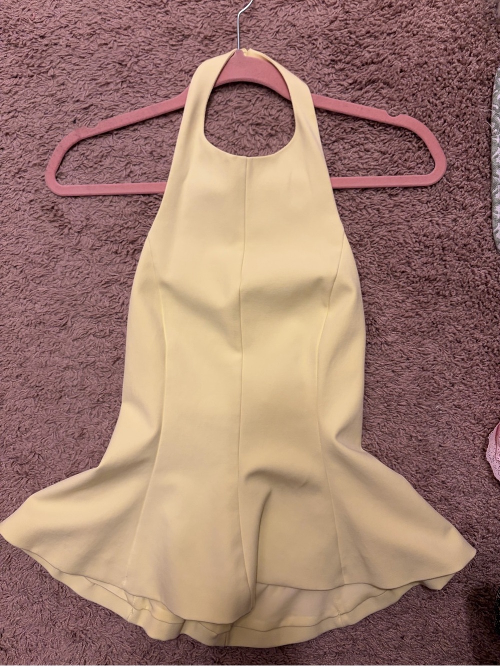 Zara Butter Yellow Peplum top NWOT